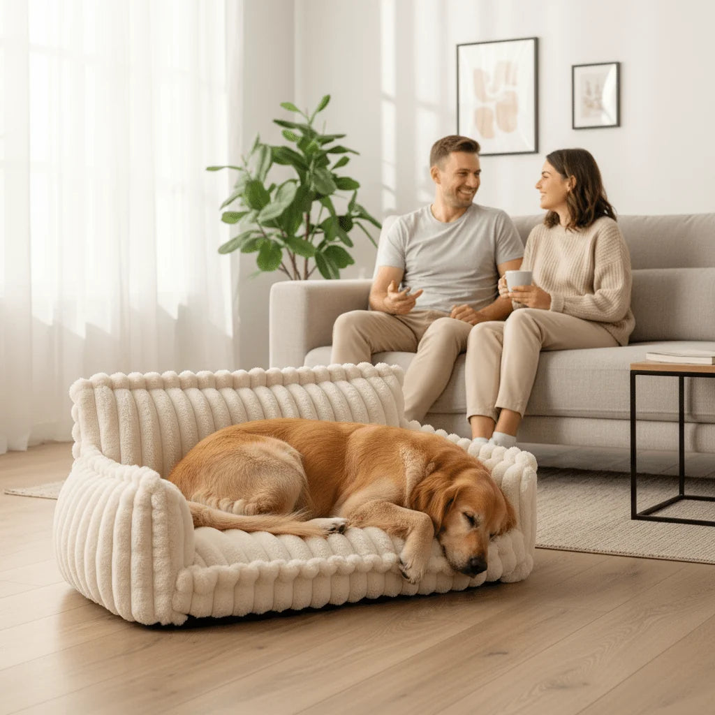 Dog Bed Orthopedic Memory Foam Raised Edge Washable Cover