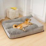 Dog Bed Orthopedic Raised Bolster Machine-Washable Cover