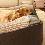 Dog Bed Orthopedic Raised Headrest Removable Washable Cover