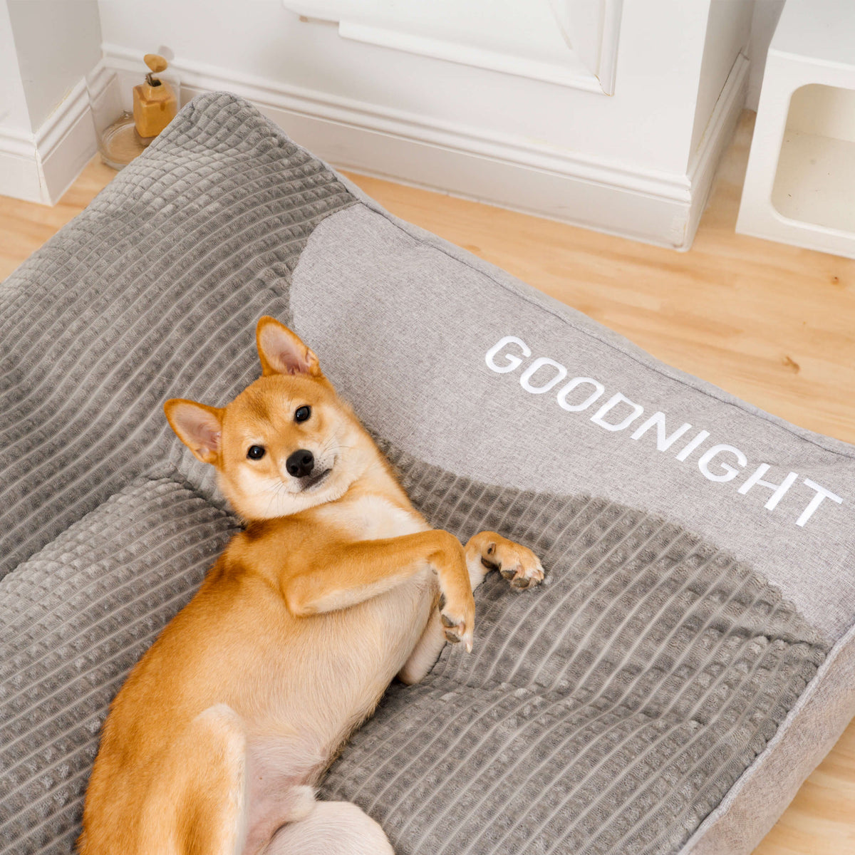 Dog Bed Orthopedic Raised Headrest Removable Washable Cover