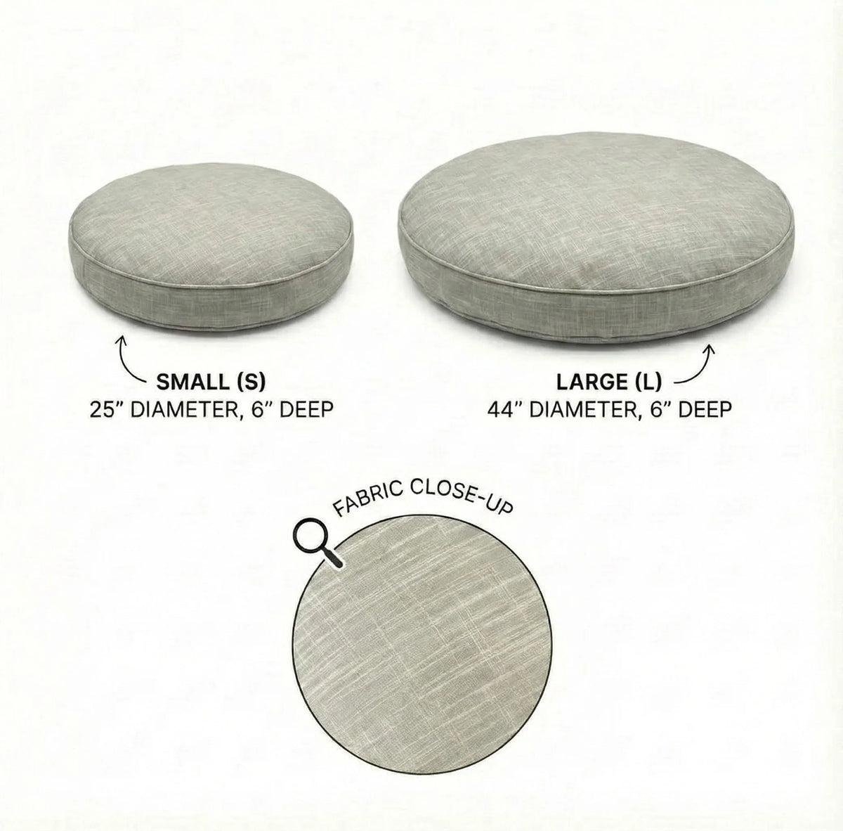 Dog Bed Round Machine-Washable Cover Hypoallergenic Fill