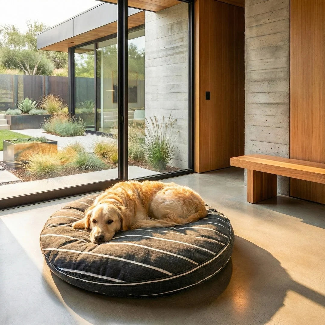 Dog Bed Round Machine-Washable Cover Hypoallergenic Fill