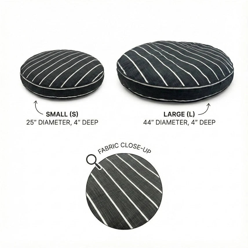 Dog Bed Round Machine-Washable Cover Hypoallergenic Fill