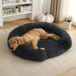 Dog Bed Ultra-Soft Plush Removable Washable Cover & Non-Slip Base