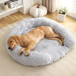 Dog Bed Ultra-Soft Plush Removable Washable Cover & Non-Slip Base