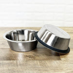 Dog Bowl Set Stainless Steel Non-Slip Set of 2