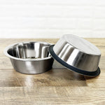 Dog Bowl Set Stainless Steel Non-Slip Set of 2