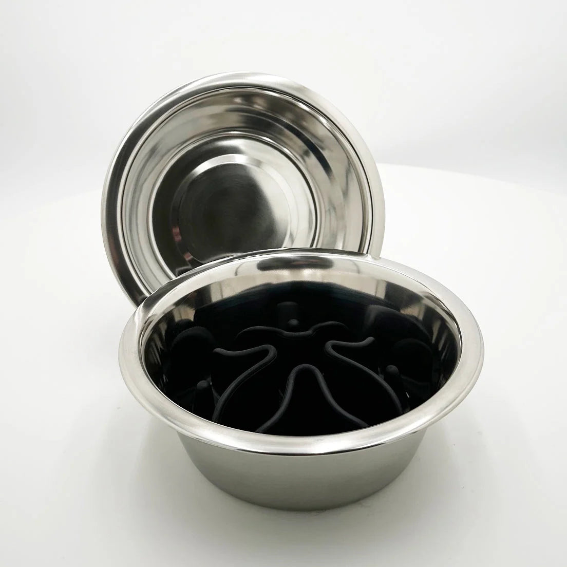 Dog Bowl Set Stainless Steel Silicone Slow Feed