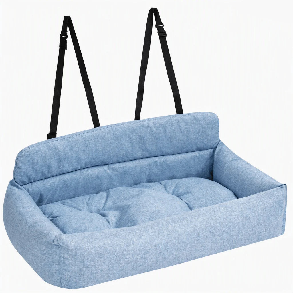 Dog Car Bed Washable Non-Slip Secure Straps