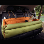 Dog Car Seat Bed Faux Leather Non-Slip Base