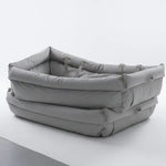 Dog Car Seat Bed Faux Leather Non-Slip Base