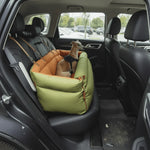 Dog Car Seat Bed Faux Leather Non-Slip Base
