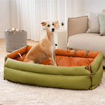 Dog Car Seat Bed Faux Leather Non-Slip Base