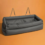Dog Car Seat Bed Faux Leather Non-Slip Base