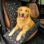 Dog Car Seat Booster Built-In Barrier Walls Foldable Hammock