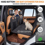 Dog Car Seat Extender Hard-Bottom Waterproof Memory Foam