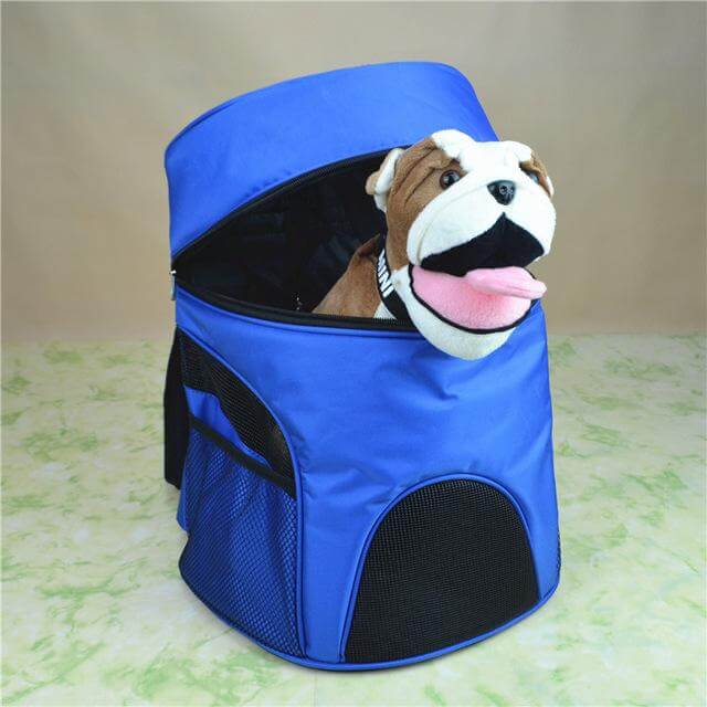 Dog Carrier Backpack Hands-Free Breathable Mesh & Zippered Panels