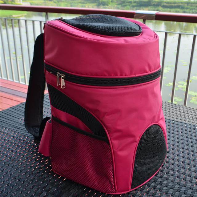 Dog Carrier Backpack Hands-Free Breathable Mesh & Zippered Panels