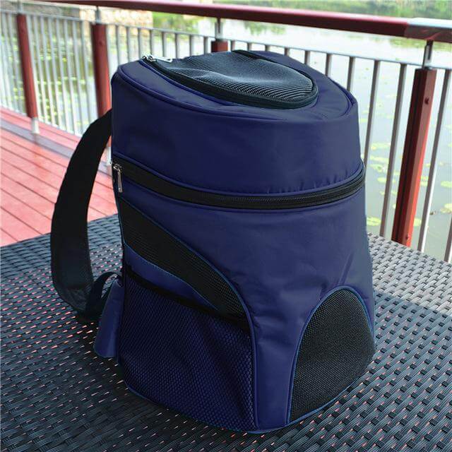 Dog Carrier Backpack Hands-Free Breathable Mesh & Zippered Panels