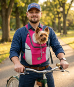 Dog Carrier Backpack Padded Adjustable Straps Integrated Safety Harness