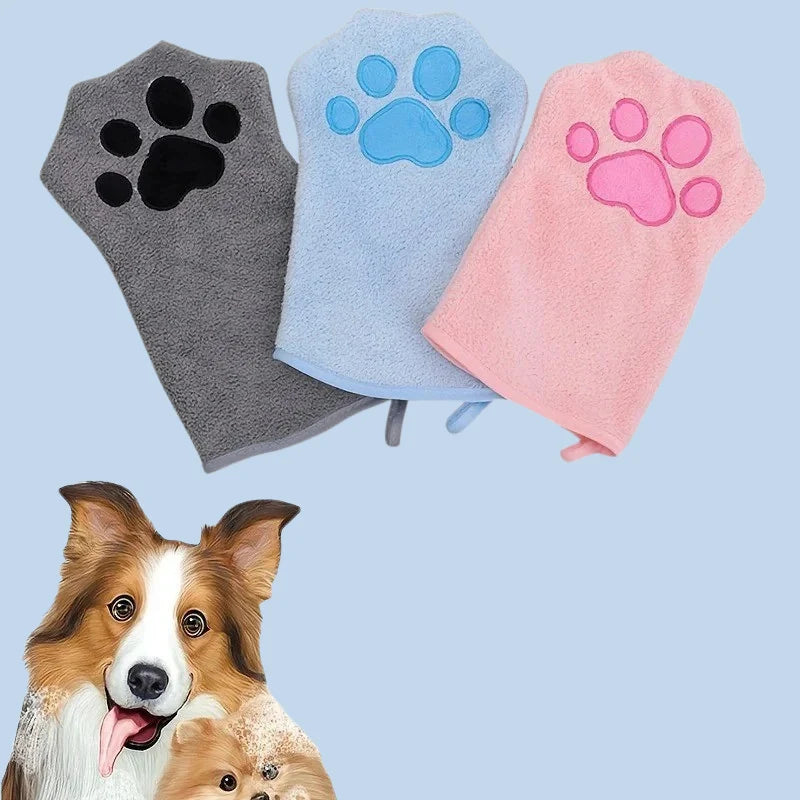 Dog & Cat Bath Gloves Absorbent Quick-Dry 2-Pack