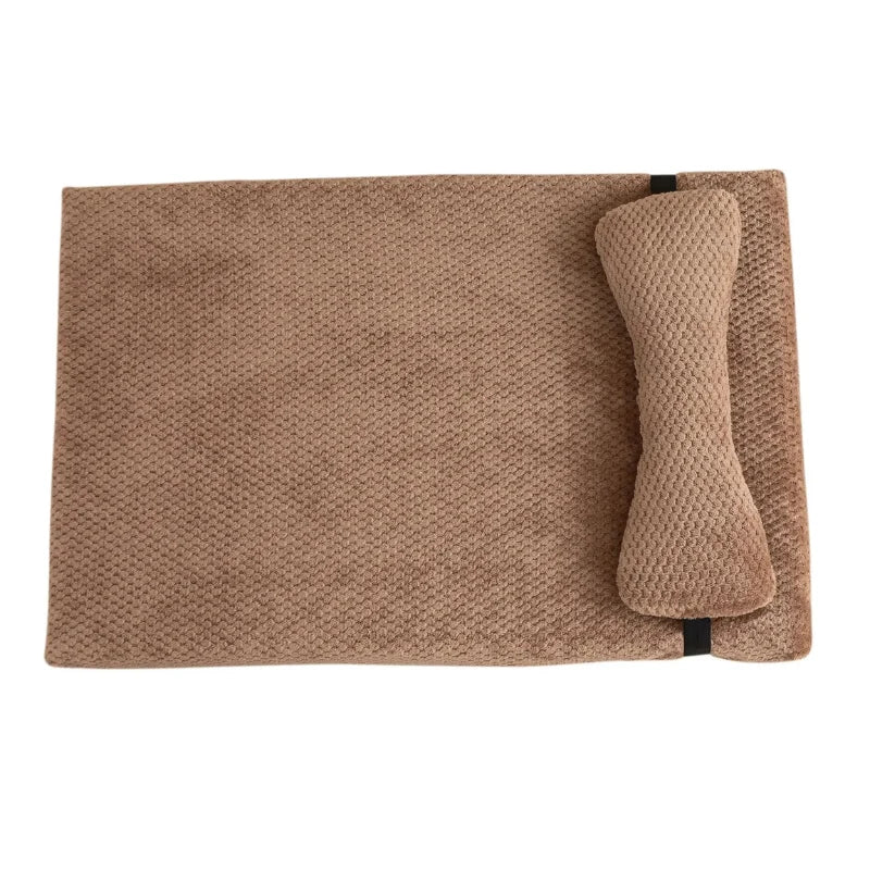 Dog & Cat Bed Calming Plush Removable Pad