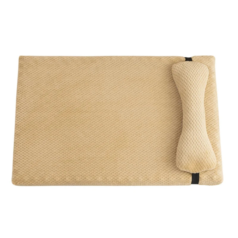 Dog & Cat Bed Calming Plush Removable Pad