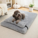 Dog & Cat Bed Calming Plush Removable Pad