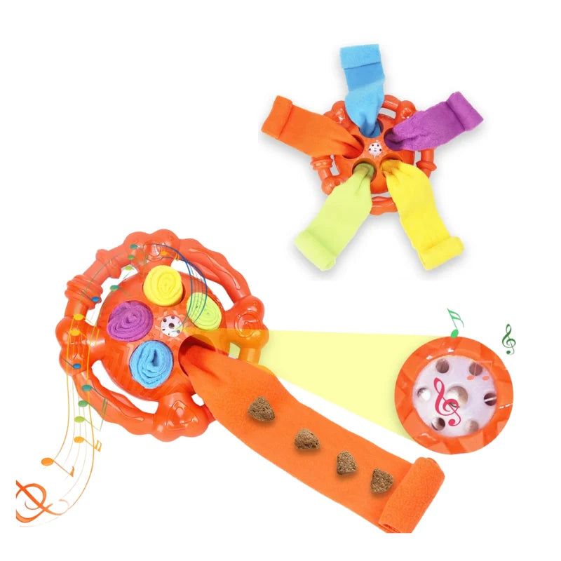Dog Chew Toy Beef-Infused Durable Nylon Treat-Hiding Grooves
