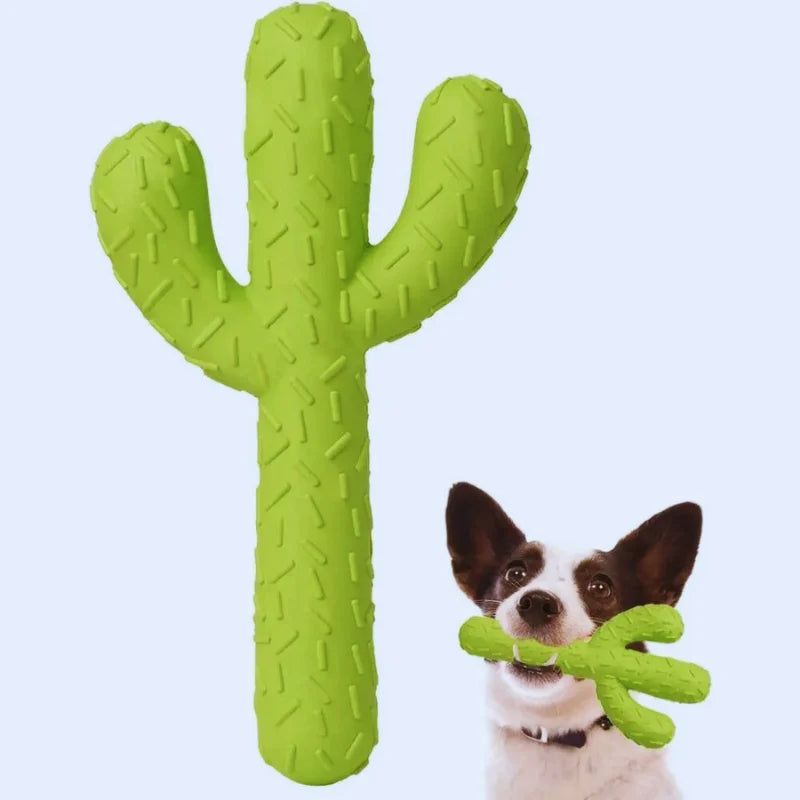 Dog Chew Toy Cactus-Shaped TPR Tooth-Cleaning