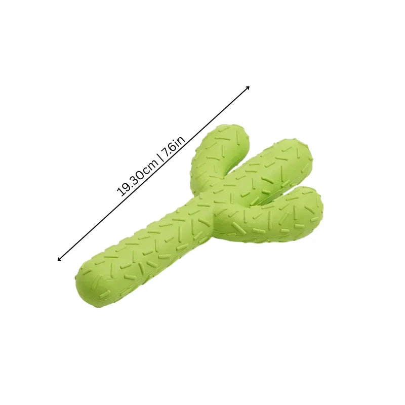 Dog Chew Toy Cactus-Shaped TPR Tooth-Cleaning