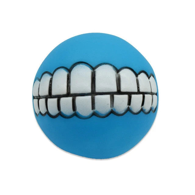 Dog Chew Toy Durable Rubber Squeaky Smiling Ball