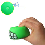 Dog Chew Toy Durable Rubber Squeaky Smiling Ball