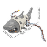 Dog Chew Toy Shark-Shaped Rubber Rope & Dental Care