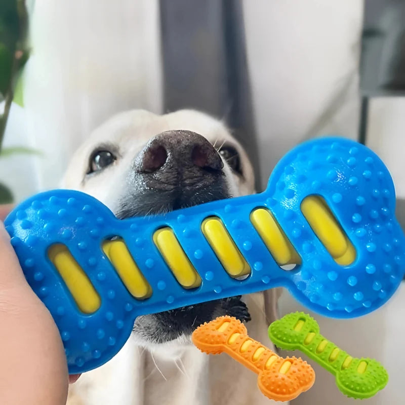 Dog Chew Toy Textured Teeth-Cleaning Durable Rubber
