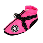 Dog Coat Quilted Padded Warmth Integrated Harness & Soft Lining