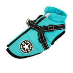 Dog Coat Quilted Padded Warmth Integrated Harness & Soft Lining