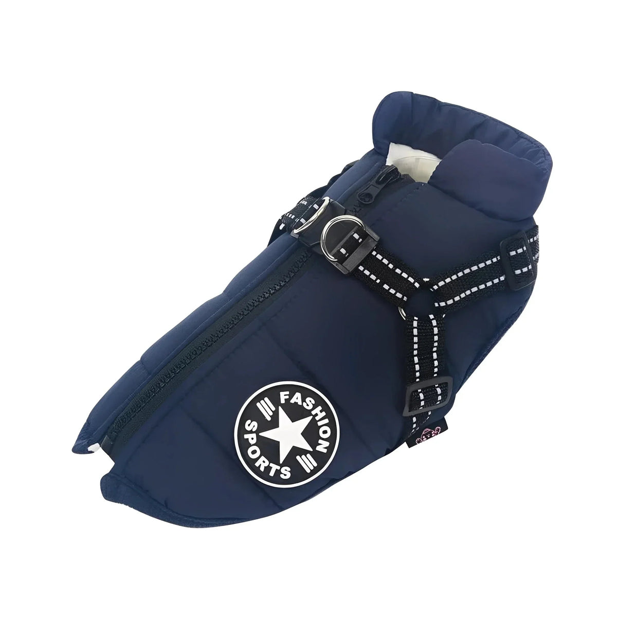Dog Coat Quilted Padded Warmth Integrated Harness & Soft Lining