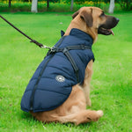 Dog Coat Quilted Padded Warmth Integrated Harness & Soft Lining