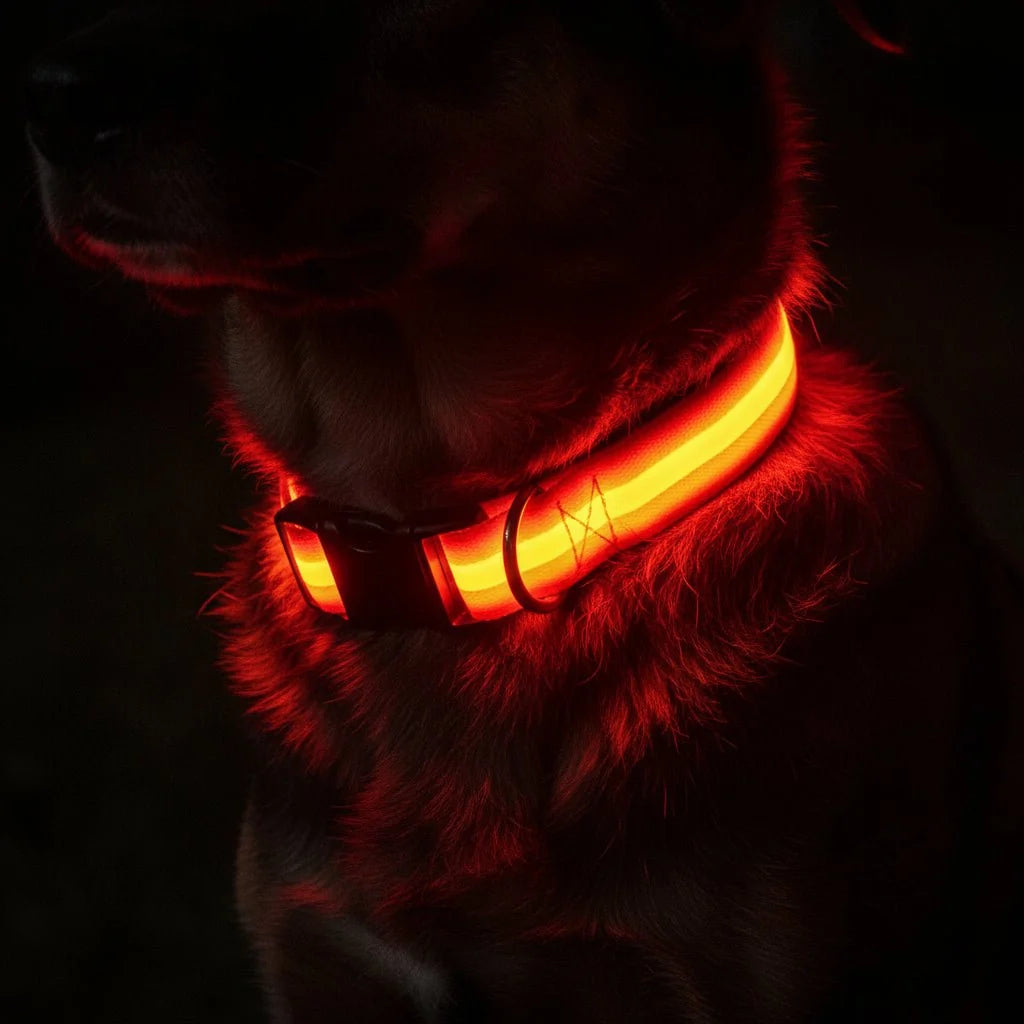 Dog Collar 360° LED Reflective Adjustable Nylon