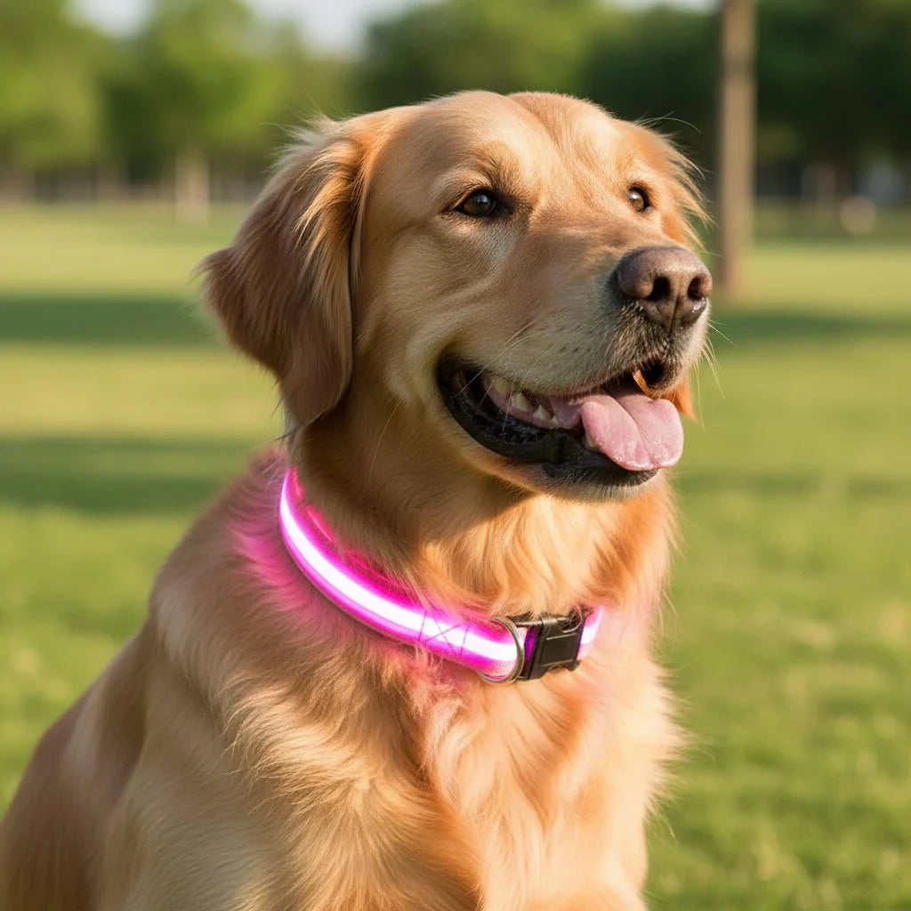 Dog Collar 360° LED Reflective Adjustable Nylon