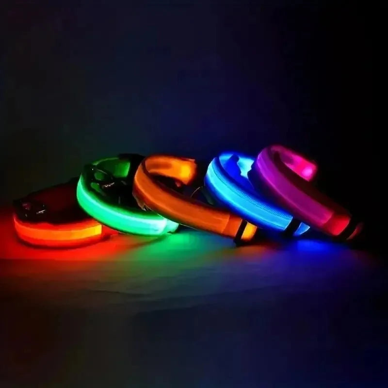 Dog Collar 360° LED Reflective Adjustable Nylon