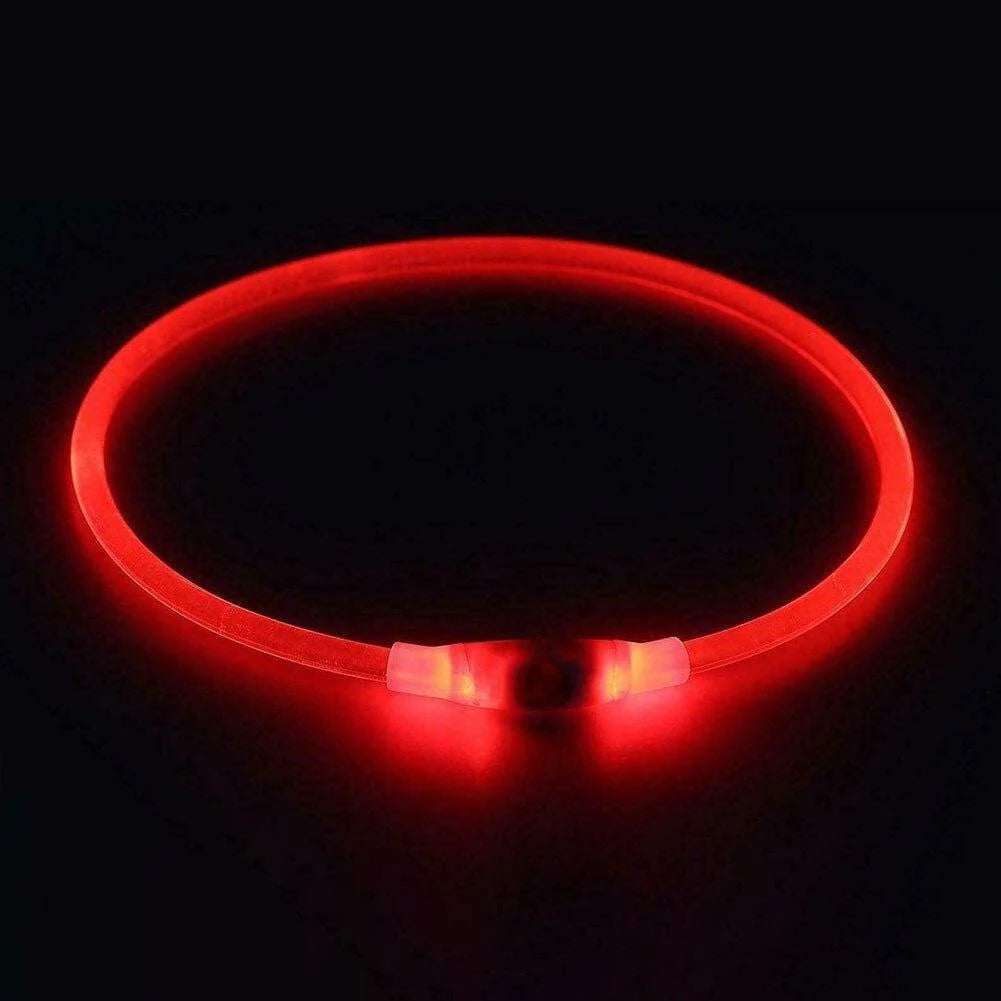 Dog Collar Adjustable Cut-To-Length USB Rechargeable 3 Modes