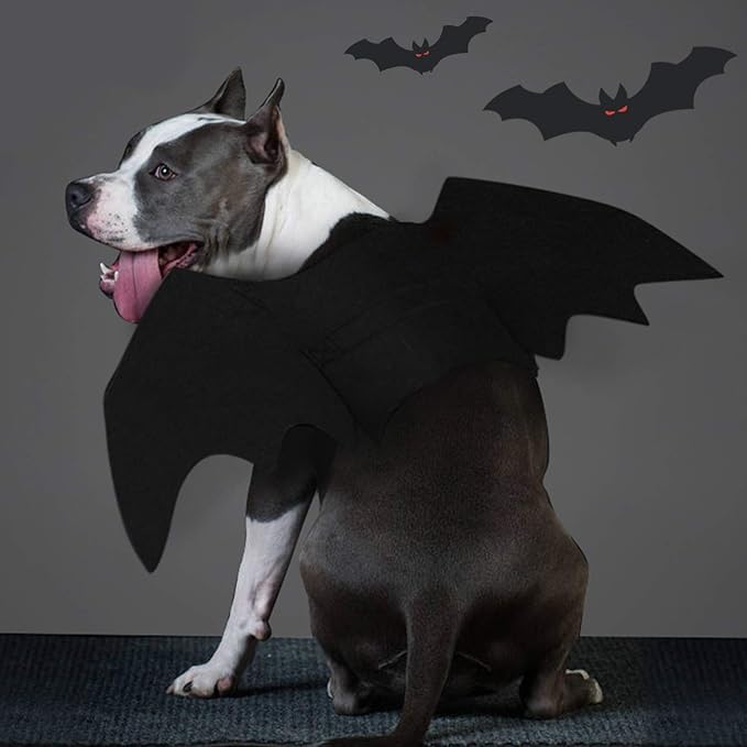 Dog Costume Bat Wings Soft Felt Adjustable Straps