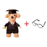 Dog Costume Professor Outfit Breathable Cotton-Polyester Fabric