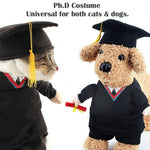 Dog Costume Professor-Themed Breathable Cotton Blend