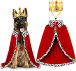 Dog Costume Royal Cape & Crown Adjustable Fit
