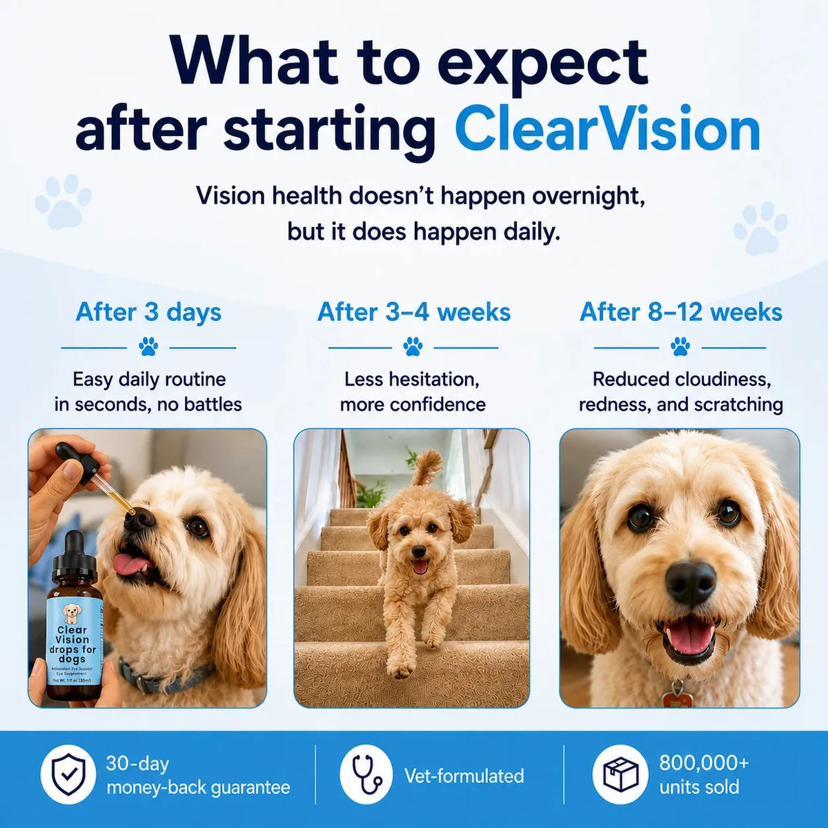 Dog Eye Support Drops Daily Food Supplement