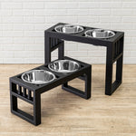 Dog Feeder Elevated Double Bowl Stainless Steel Bowls