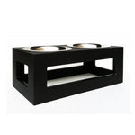 Dog Feeder Elevated Double Bowl Stainless Steel Weatherproof Stand
